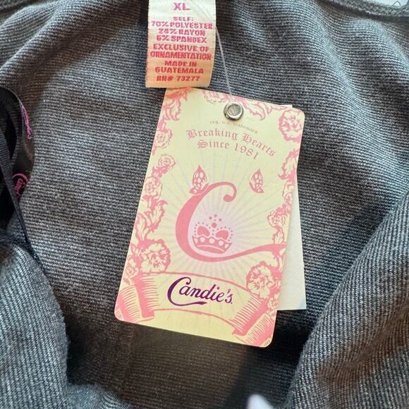 Women's Candies Vtg Gray Lace Fairy Core Camisole top XL NWT - Picture 2 of 10